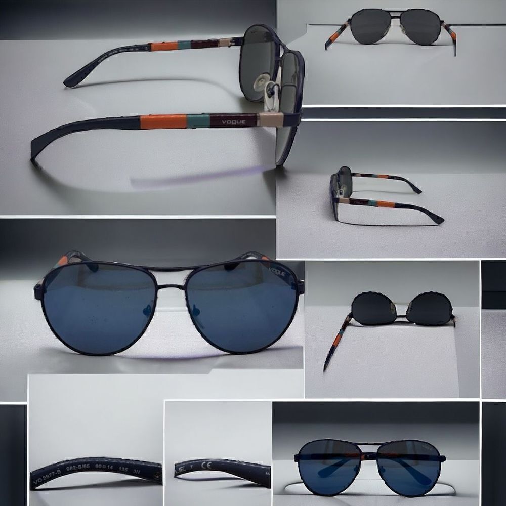 Vogue color block retro oval sunglasses VO 3977-s 982-s/55 60/14 135 LENSES NEED